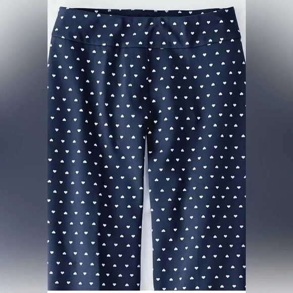 NWOT- Women’s Coldwater Creek Anywear Heart Print Ponte Ankle Pants. Size 14. - Picture 2 of 8